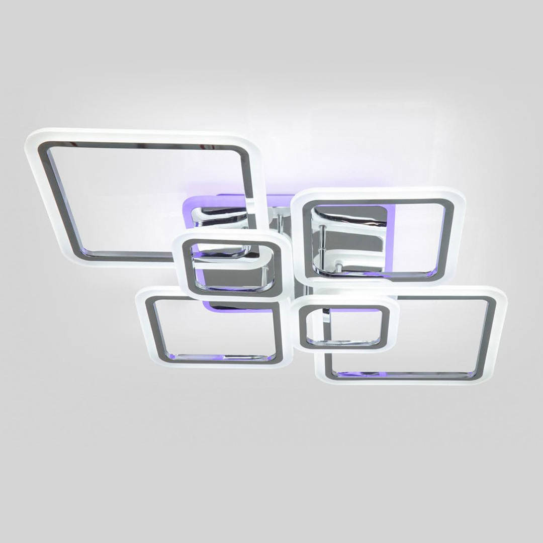 

Светодиодная люстра с пультом 150 ват Люстра Led, Серебро