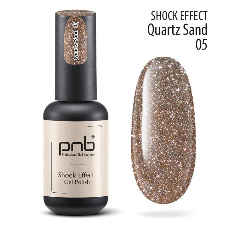 

Гель-лак для ногтей PNB Gel Shock Efect №05 Quartz Sand 8 мл (16331Gu)