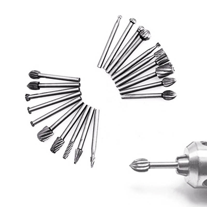 

Борфрезы шарошки по дереву для гравера Dremel разные формы набор, 20 шт