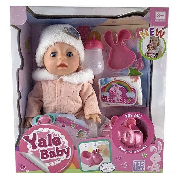 

Пупс функциональный Yale baby, кушает, ходит на горшок