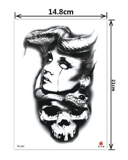 

Тату наклейка на тело, Флеш тату, Водостойкая временная татуировка, коллекция 2020 года, TH-343