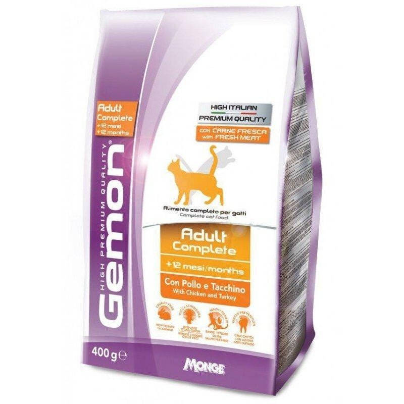 

Сухой корм для котов Gemon Adult Complete Chicken & Turkey 0,4 кг