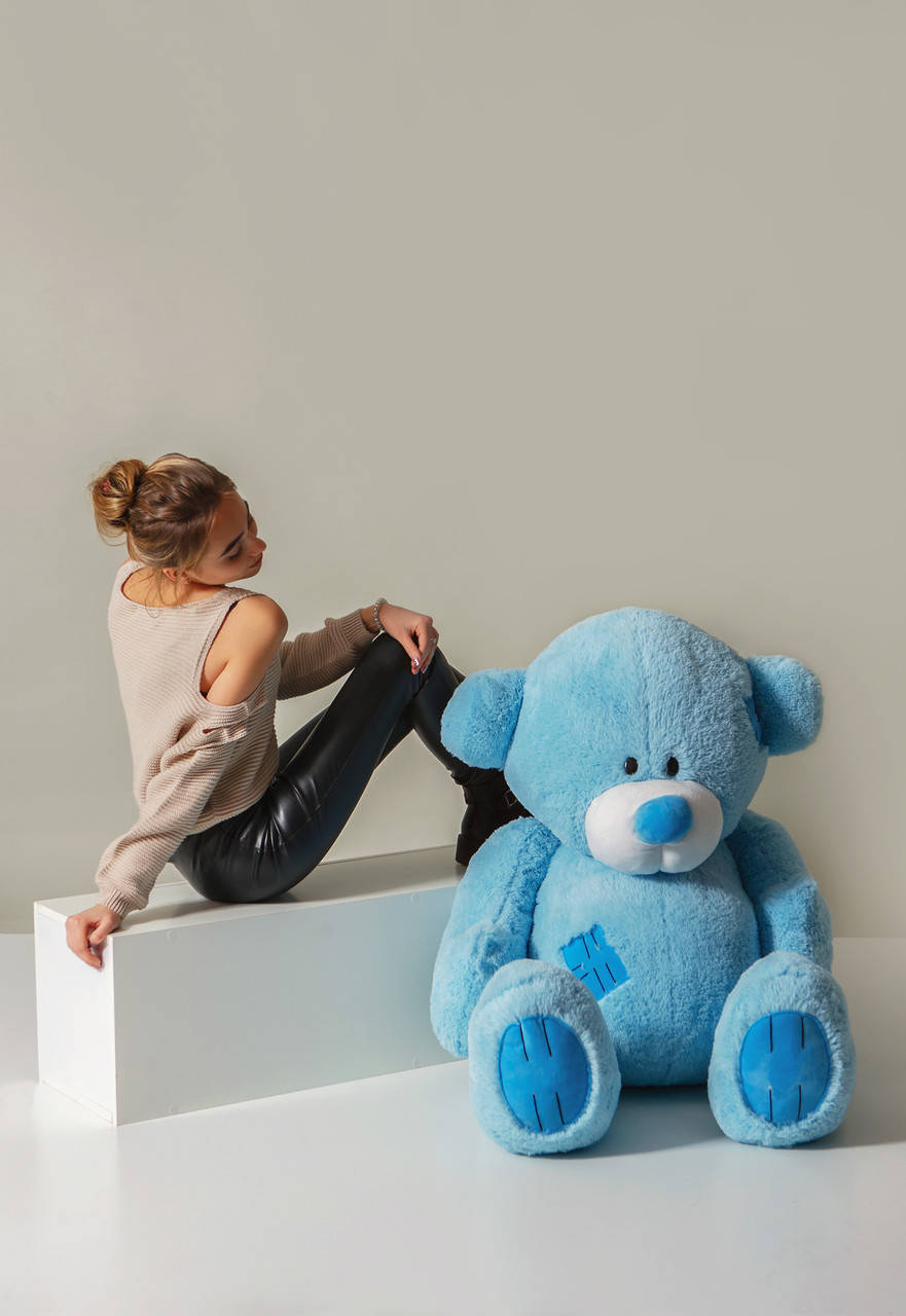 

Плюшевый Мишка 150см голубой "Гриша" большой Плюшевый Медведь, большая Мягкая игрушка Плюшевый Мишка 1,5м