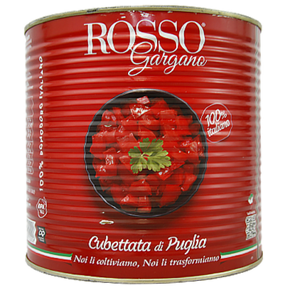 

Помідори Горгано Россо кубиком Gorgano Rosso cubettata 2500g 6шт/ящ (Код : 00-00012130)