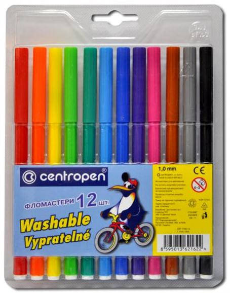 

Фломастеры Сentropen, 12 цветов, Разные цвета