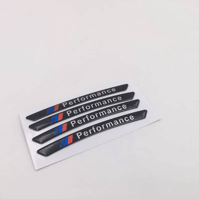 

Эмблема шильдик Наклейка на обод колеса BMW БМВ M Performance 9*0.8 см, Черный