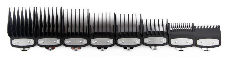 

Набор чёрных премиум-насадок для машинок Wahl, 8 шт (03500-8Black)