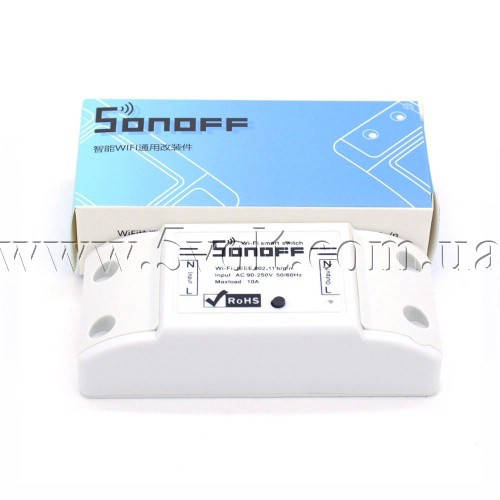 

Wi-Fi выключатель Sonoff Basic 10А для создания умного дома