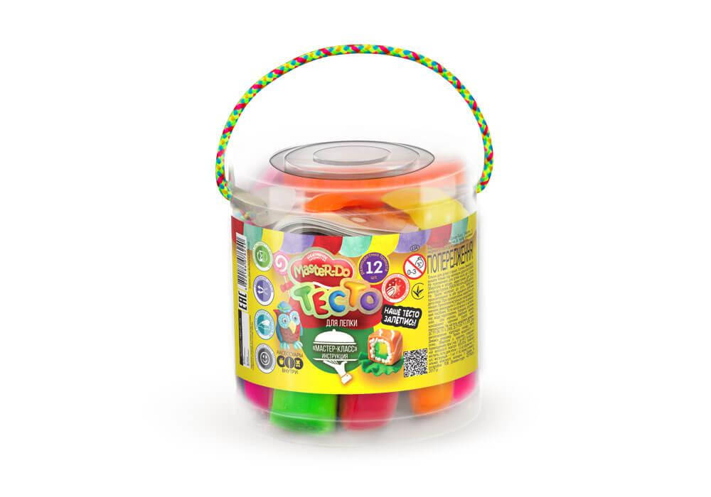 

Тесто для лепки "Master Do" туба 12 цвета Danko Toys, Разные цвета