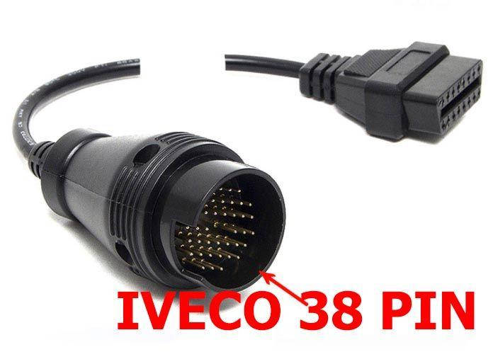 

Переходник на Iveco с 38 pin на OBD2 16 пин Адаптер для сканера обд 2