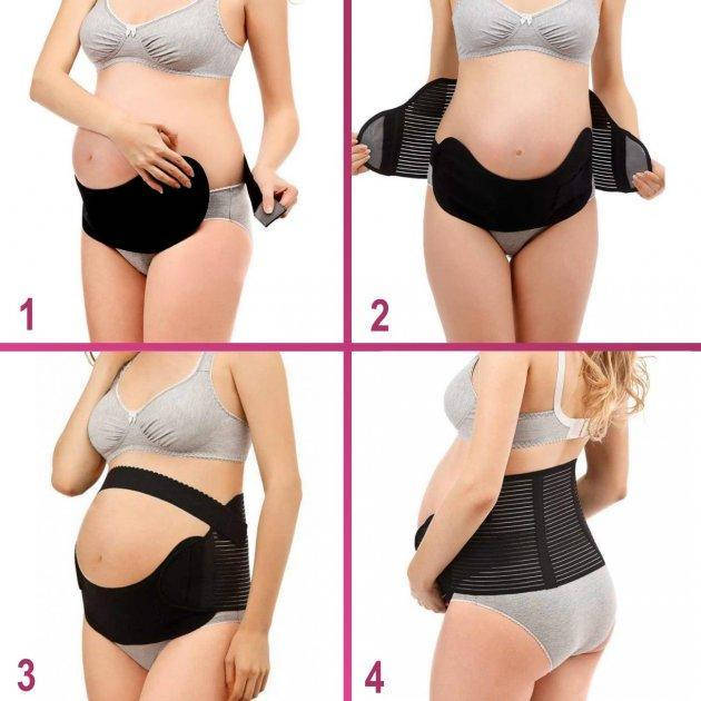 

Бандаж супорт для вагітних (XXL), універсальний пояс допологовий і післяпологовий Еластичний корсет