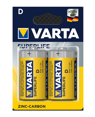 

Батарейка VARTA SUPERLIFE D BLI 2шт. / Блистер ZINC-CARBON (бочка)
