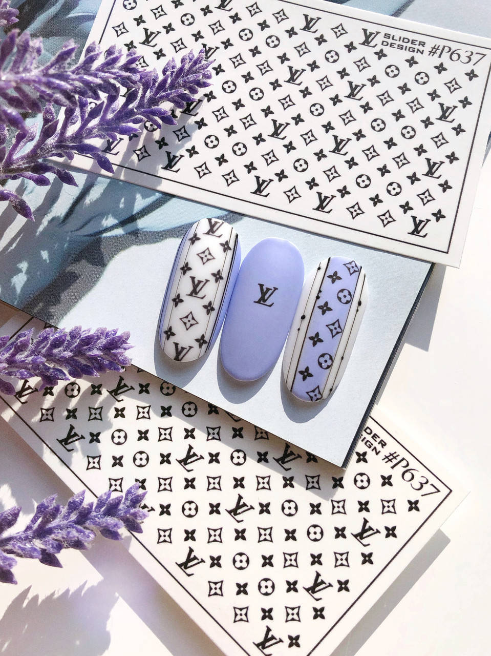 

Слайдер-дизайн SLIDIZ водная наклейка для ногтей Луи Витон, Luis Vuitton