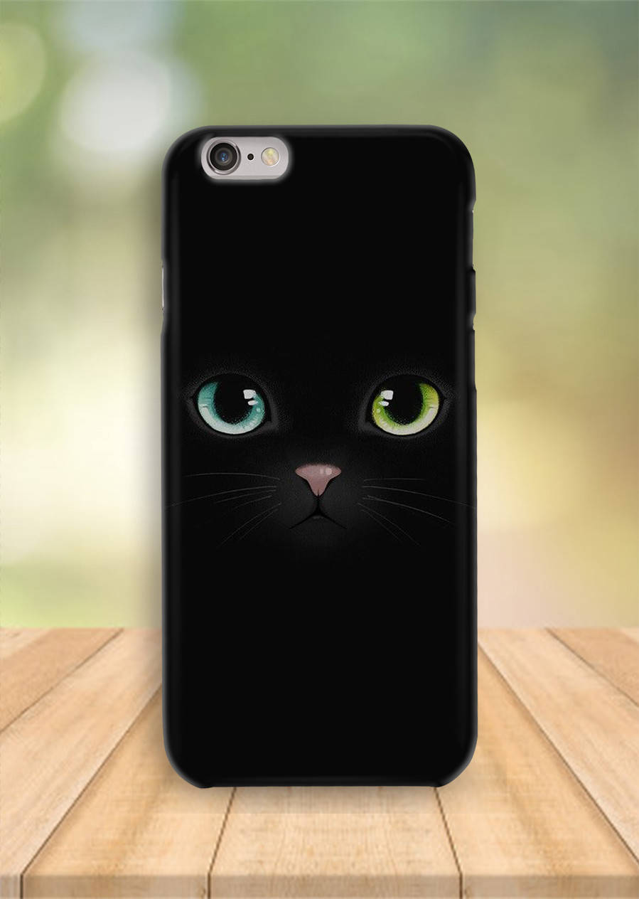 

Чехол на iPhone 6S Черный кот морда