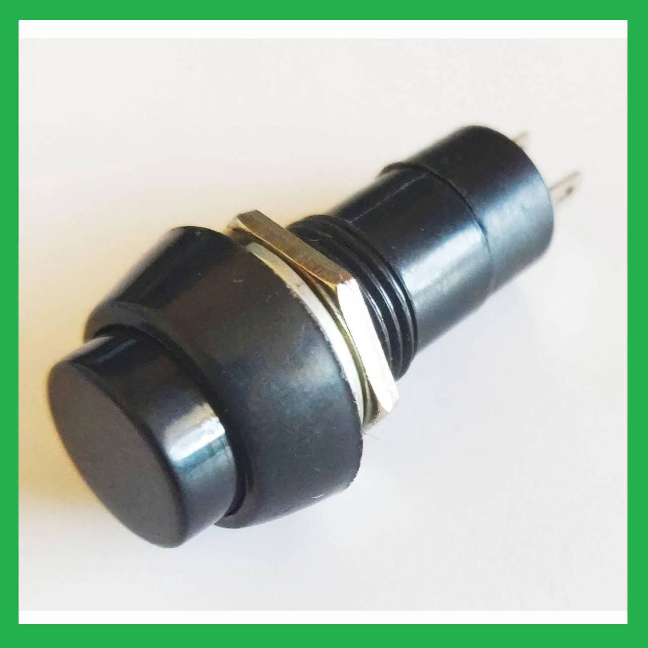 

Кнопка, выключатель, переключатель PBS-11A. с фиксацией, черная, 2 контакта.