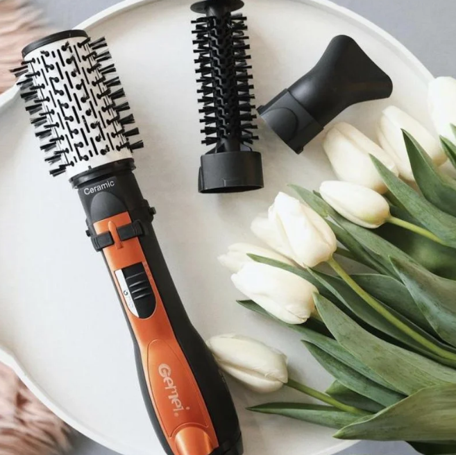 

Вращающаяся фен-щетка Gemei GM-4828, Фен-браш стайлер для укладки волос , фен расческа брашинг