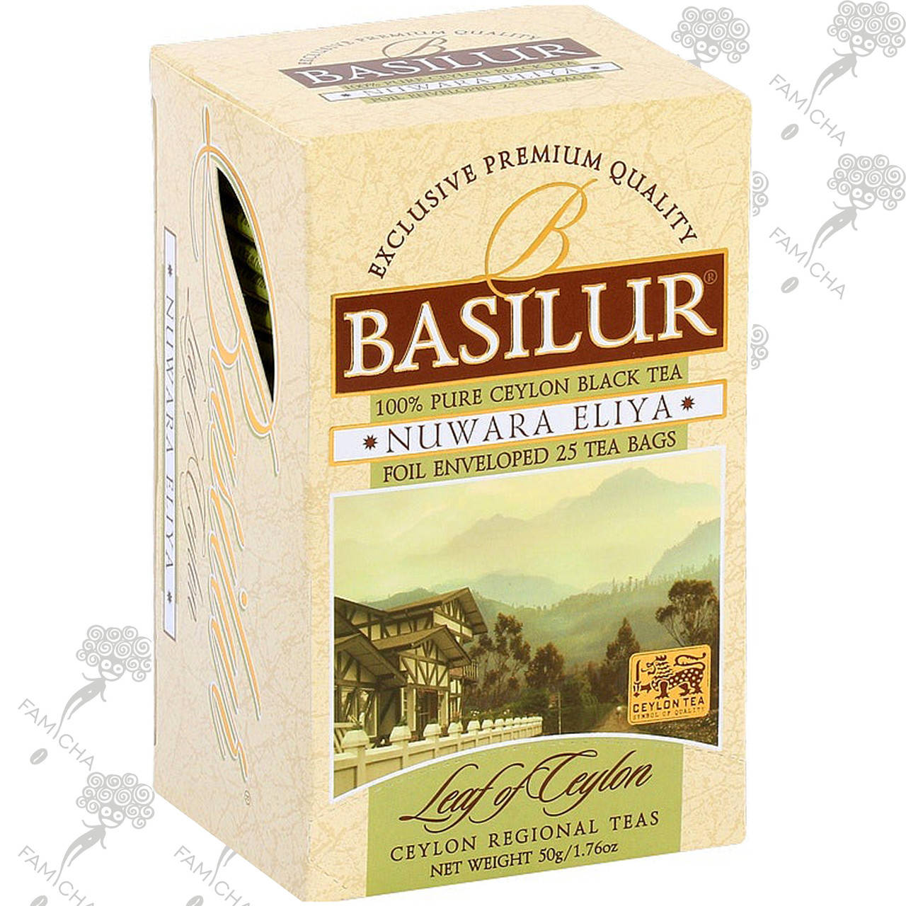 

Чай черный пакетированный Нувара Элия, Лист Цейлона, Basilur, 25шт