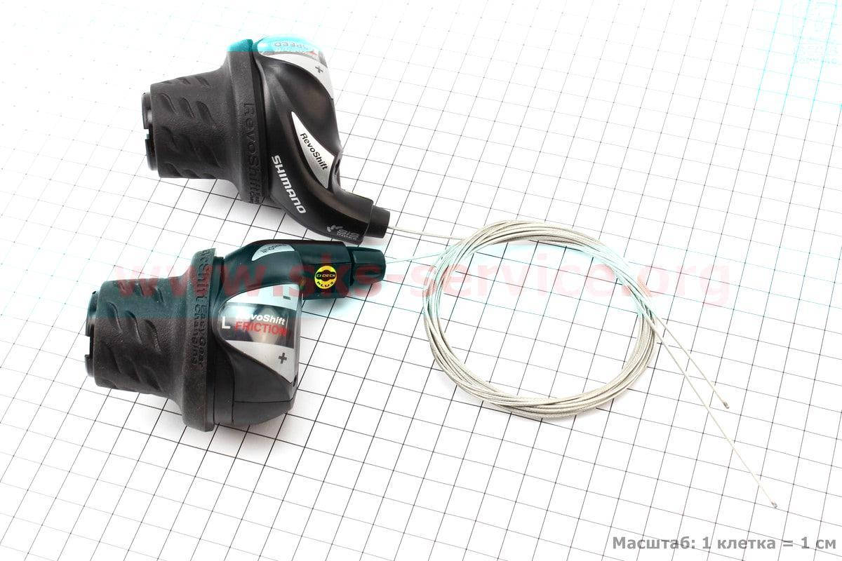 

Переключатель грипшифт левый 3 скорости +правый 7 скоростей комплект SL-RS 36 SHIMANO