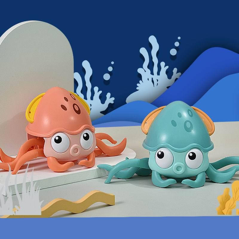 

Каталка осьминог QC23Y заводная игрушка на шнурке в коробке развивающая игрушка для ребенка, Разные цвета