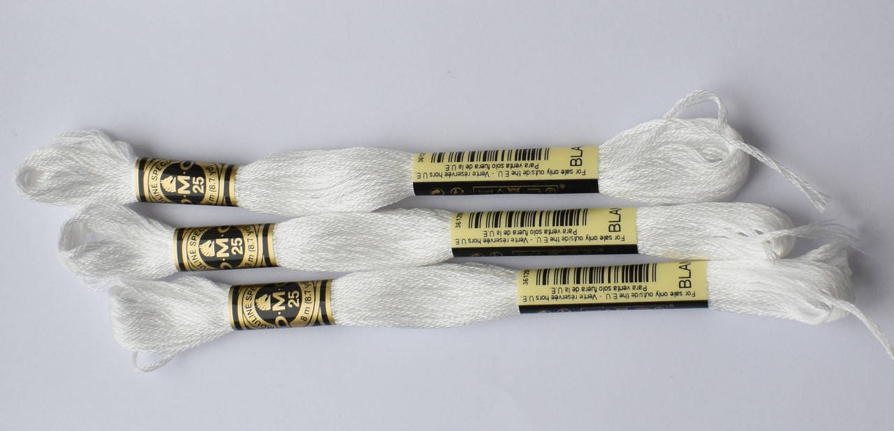 

Нитки мулине DMC цвет BLANC белый, арт.117