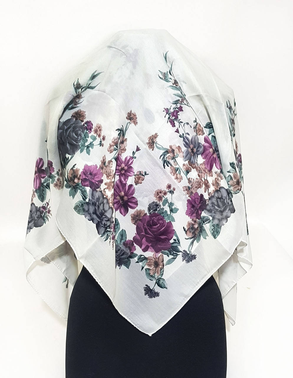 

Платок женский батистовый летний весенний тонкий легкий Паулина, Белый