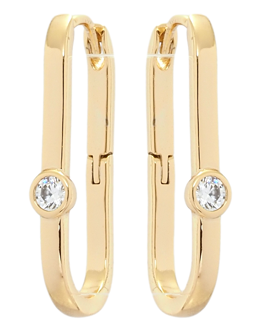 

Серьги Xuping Позолота 18K колечки "Овальные с вставками циркония"