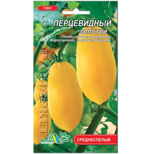 

Томат Перцевидный желтый среднеспелый, высокорослый, семена 0.1 г