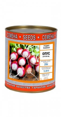 

Семена Редис Опус в банке 0.25 кг