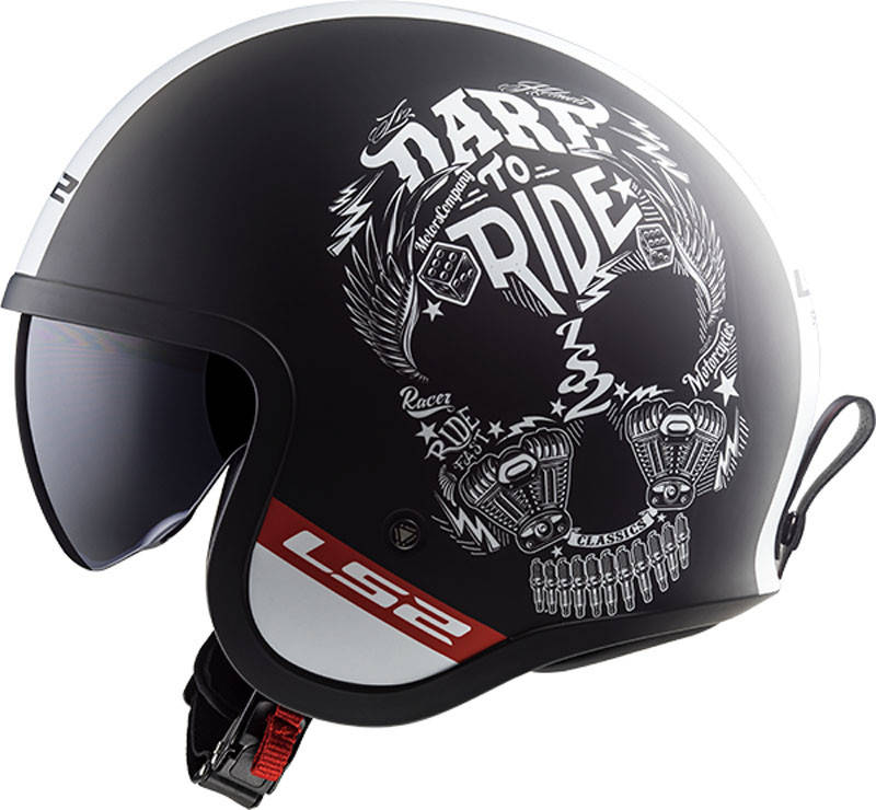 

LS2 OF599 SPITFIRE INKY MATT BLACK WHITE (XS