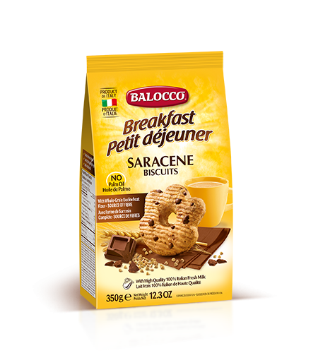 

Печиво Balocco "SARACENE" цільнозернове гречане зі шматочками шоколаду 350 г х 12 шт