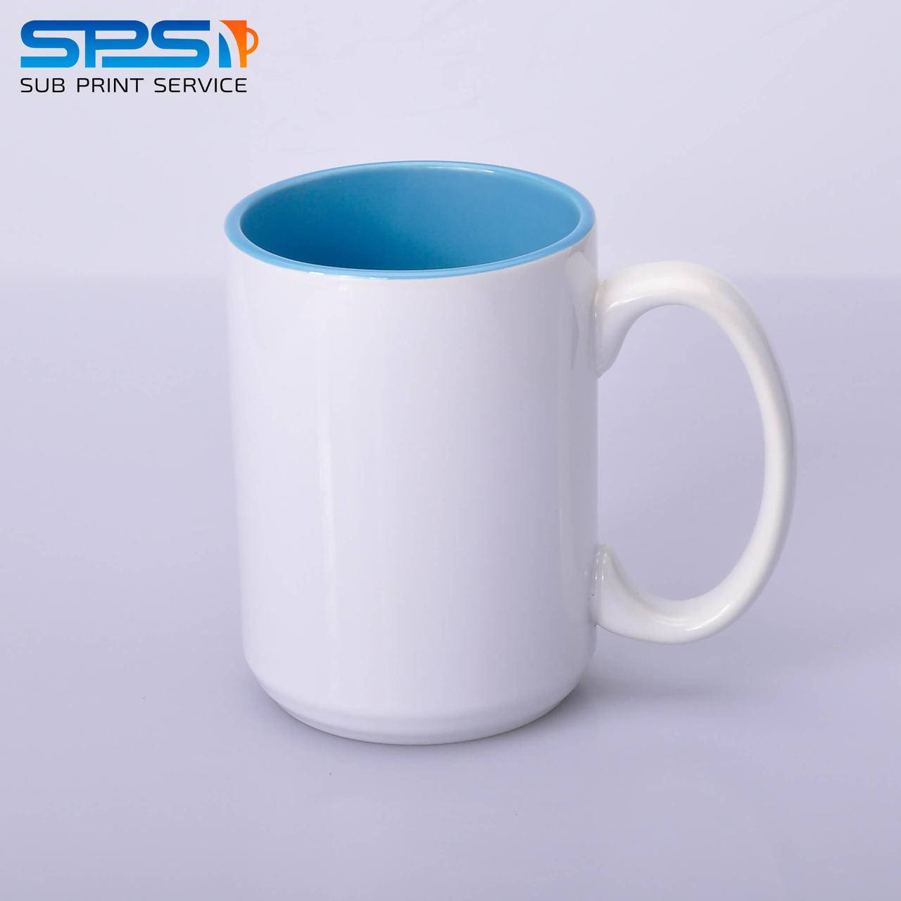 

Чашка для сублимации цветная внутри 425 мл (Голубой)