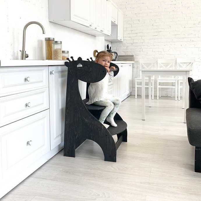 

Башня Монтессори. Детская стремянка Черный