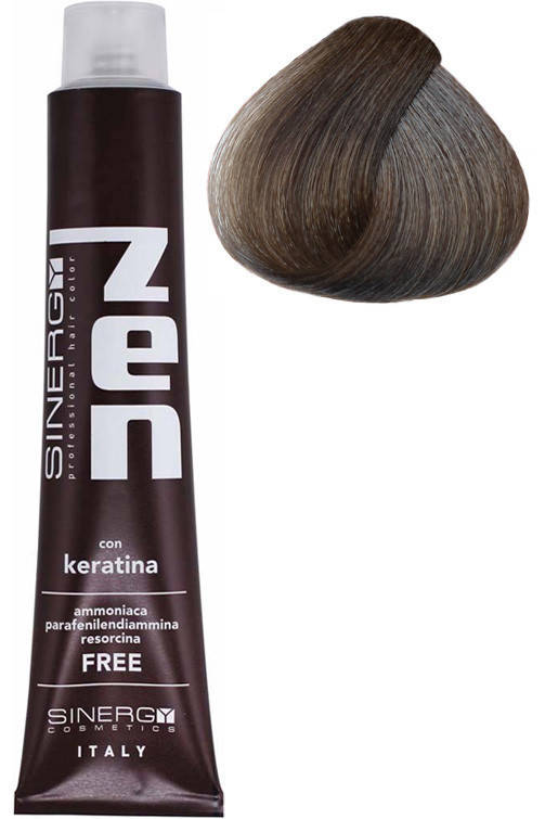 

Безаммиачная крем-краска для волос Sinergy №7/1 Русый пепельный 100 мл