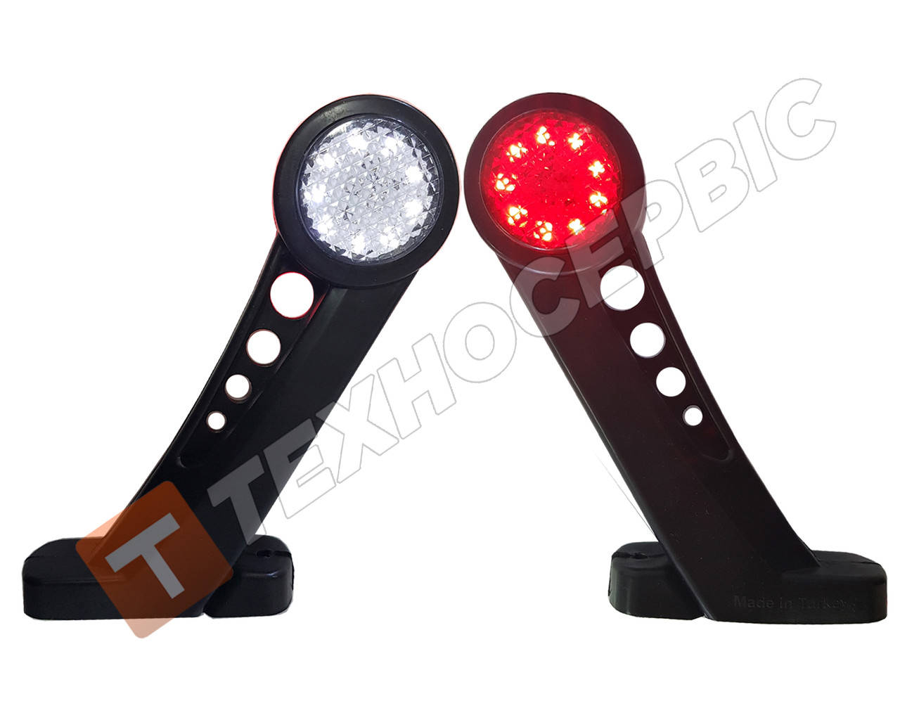 

Фонарь габаритов заноса прицепа Рог 20LED прямой 13см (комплект 2 шт) (Турция)