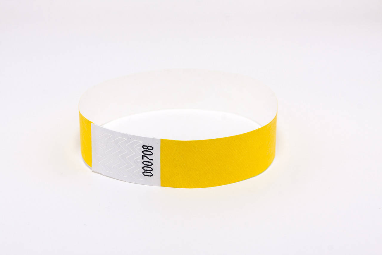 

Контрольные браслеты на руку Tyvek «Cтандарт», упаковка 300шт. жовтий