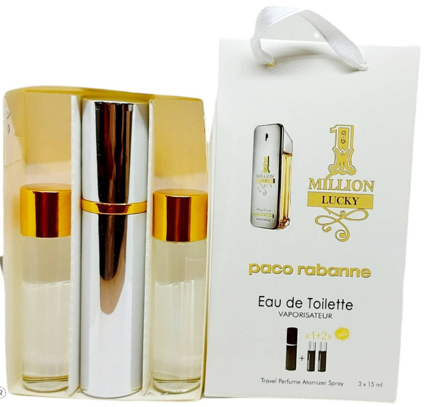 

Духи мужские 3в1 Paco Rabanne 1 Million Lucky 45 мл. (Пако Рабан 1 миллион Лаки)