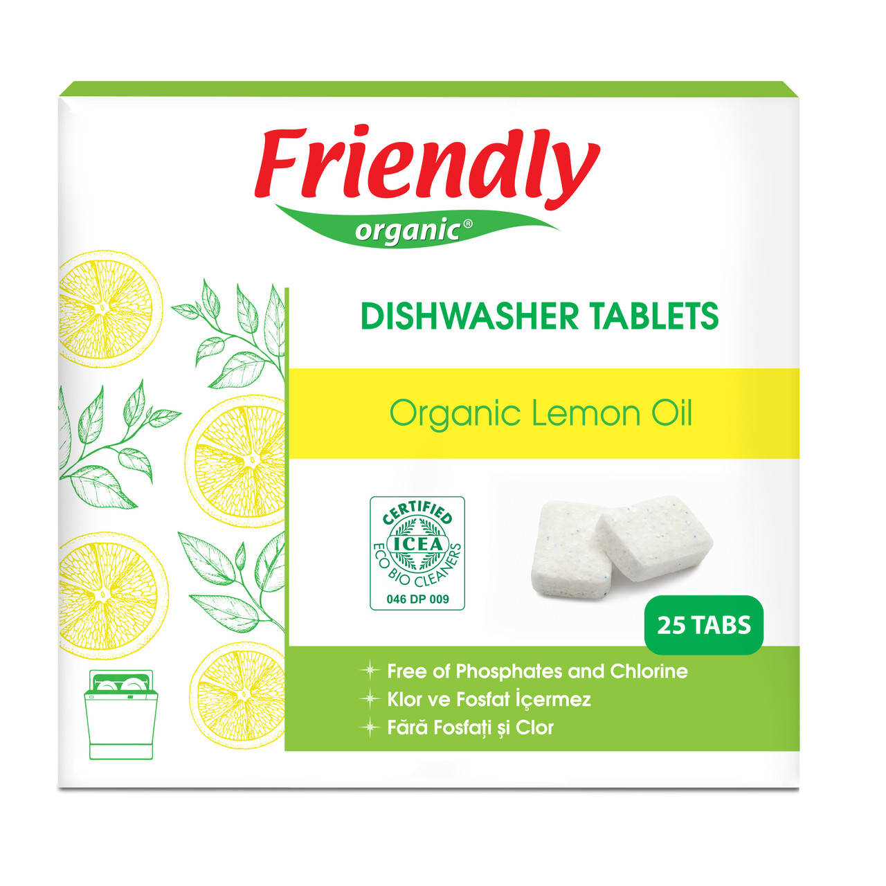 

Органические таблетки для посудомоечной машины Friendly Organic 25 шт