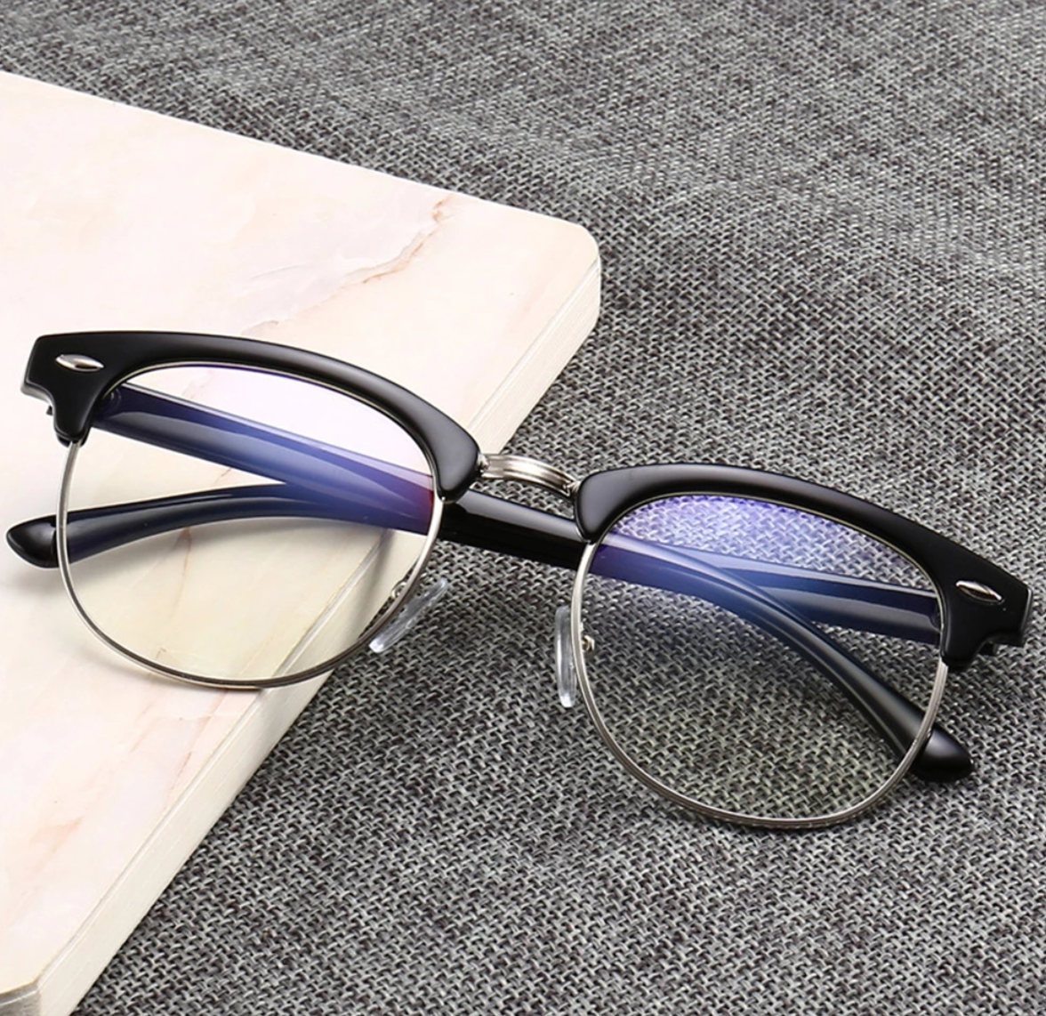 

Очки для компьютера и телефона, очки для работы за компьютером черные с серебром, Белый