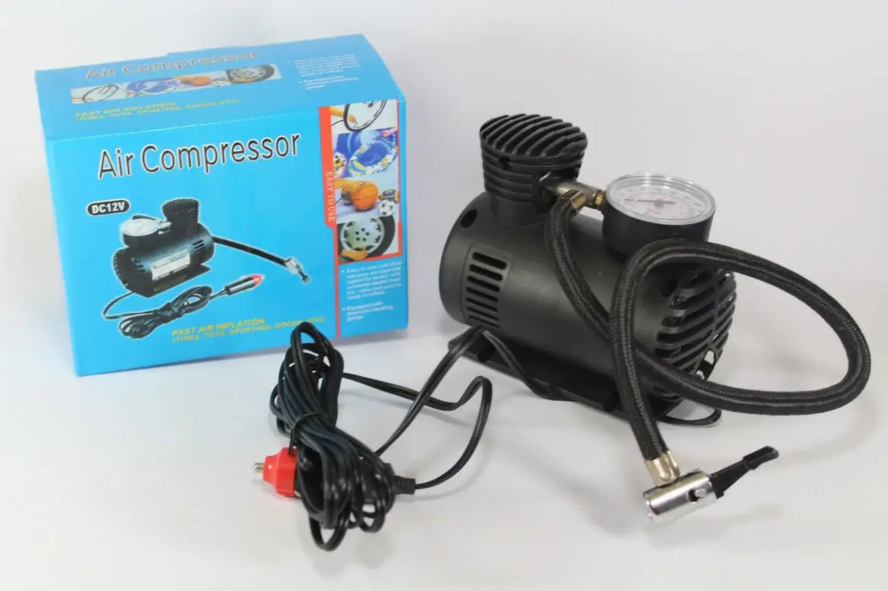 

Автомобильный компрессор для подкачки шин Air Pomp 12V Ji030