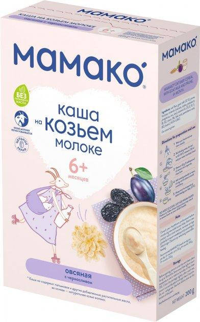 

Мамако Mamako Каша на козьем молоке Овсяная с черносливом 6м+ 200г