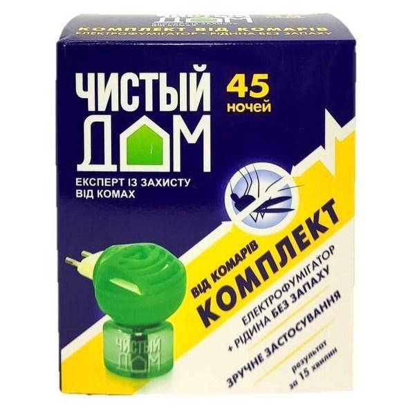 

Комплект от комаров Чистый Дом Электрофумигатор + Жидкость, 45 ночей