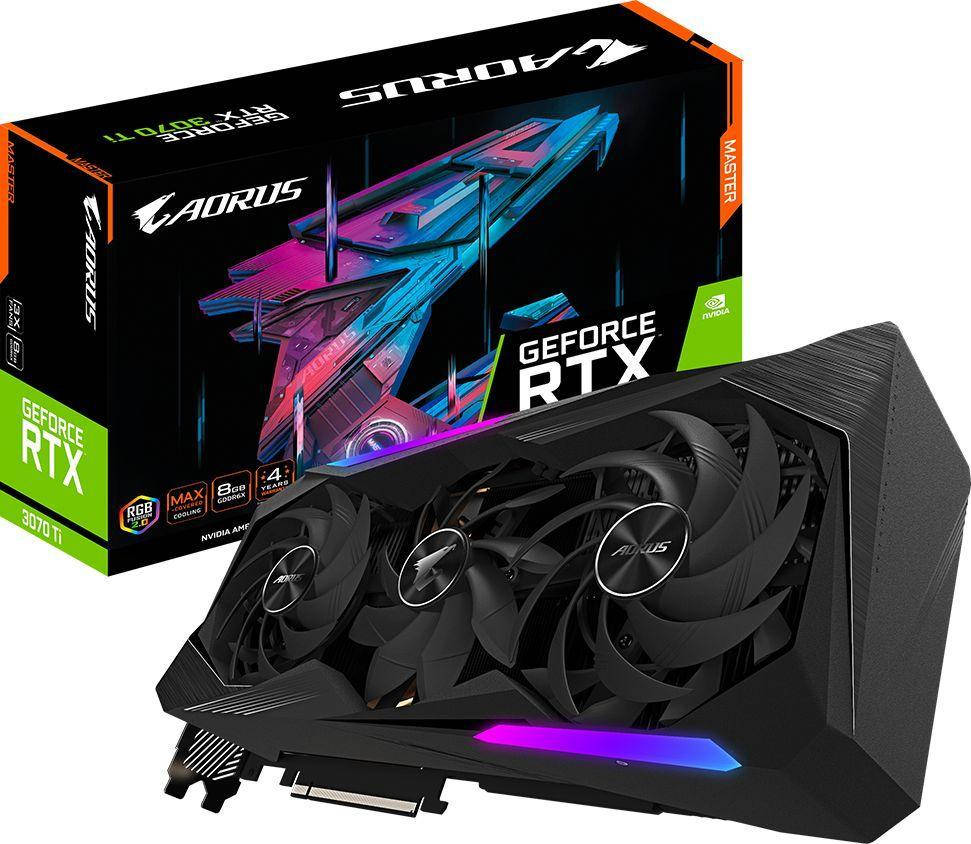 

Видеокарта GIGABYTE AORUS GeForce RTX 3070 Ti MASTER 8G (GV-N307TAORUS M-8GD)
