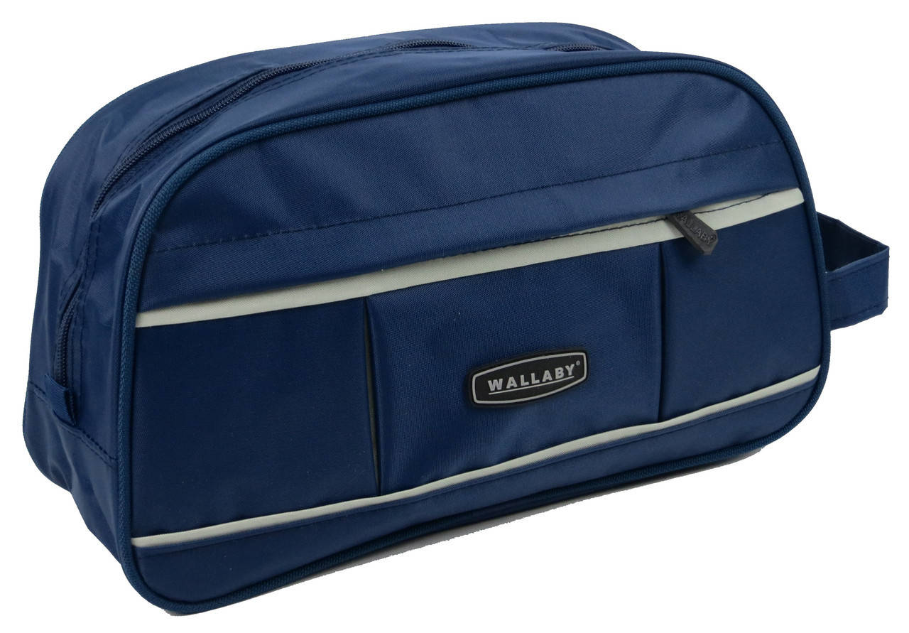 

Большая дорожная косметичка, несессер Wallaby 2101-2 синяя, Синий
