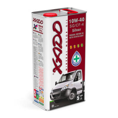 

Мінеральна олива 10W-40 SG/CF-4 Silver XADO Atomic Oil - 5л..