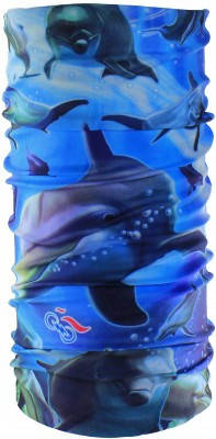 

Бафф синий с дельфинами