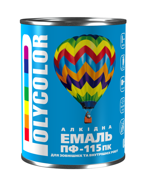 

Эмаль Polycolor ПФ-115 0,9 кг черная BELLINI