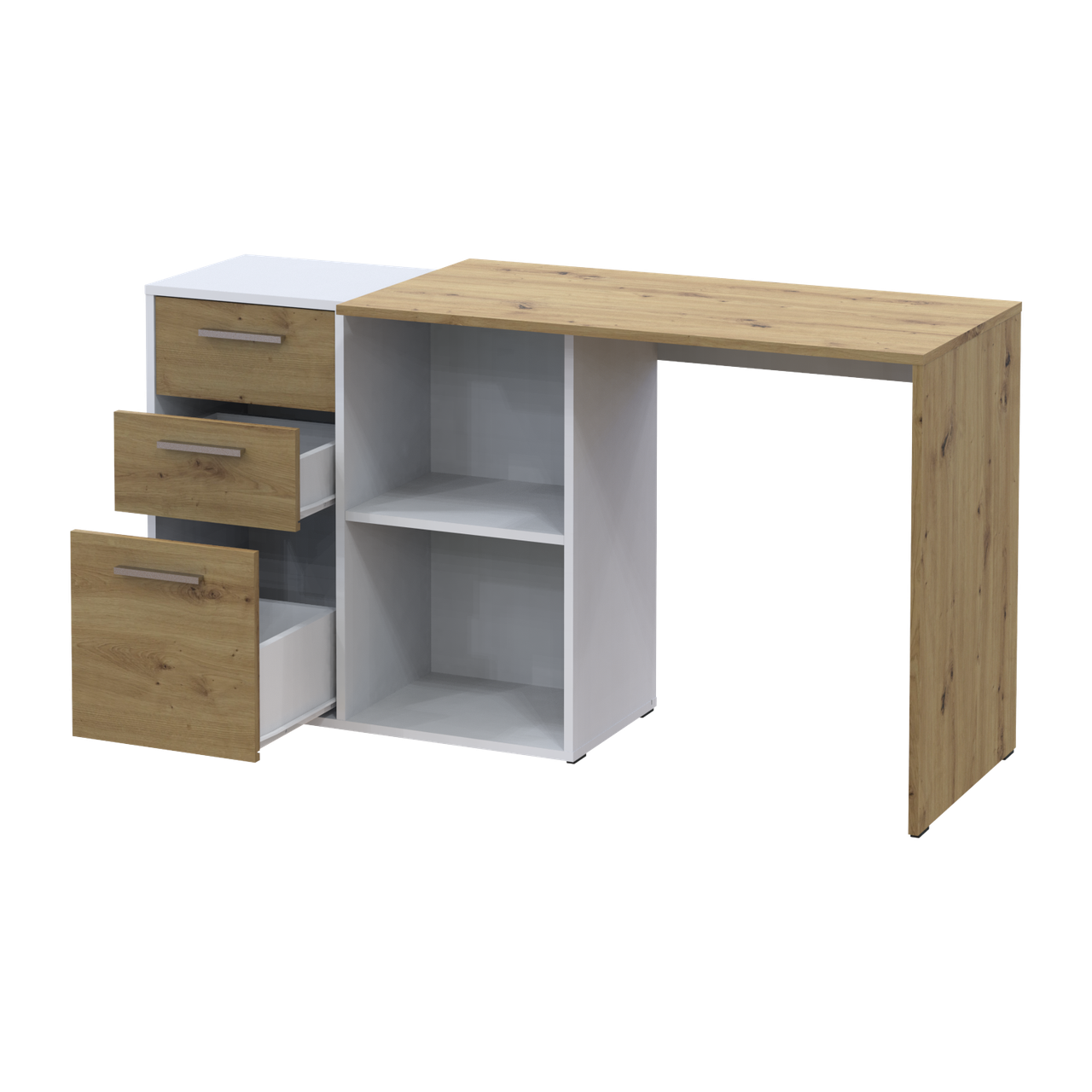 Офісний стіл Doros T8 Білий/Дуб Артізан 100х83х75 (41516060) 9