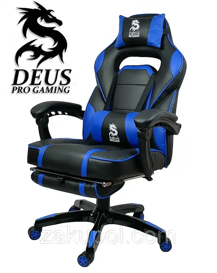

Кресло геймерское Pro Gaming Deus игровое черно-синее