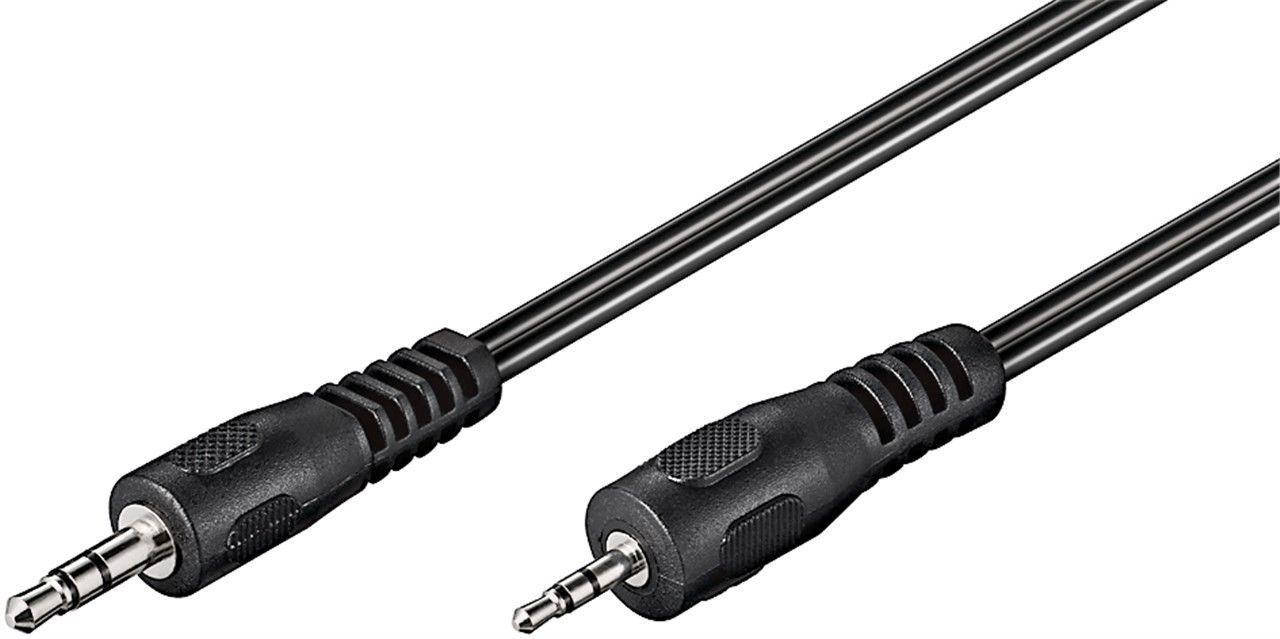 

Кабель аудіо-адаптер Jack 2.5mm 3pin-3.5mm 3pin M/M 2.0m Goobay Stereo Nickel Flat Черный(75.05.0459)