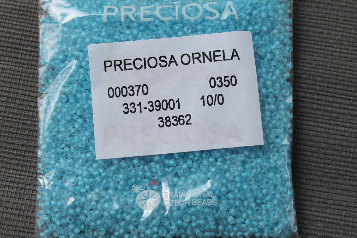 

Чешский бисер Preciosa 10/0 №38362 прокрашенный матовый, голубой, 50 грамм